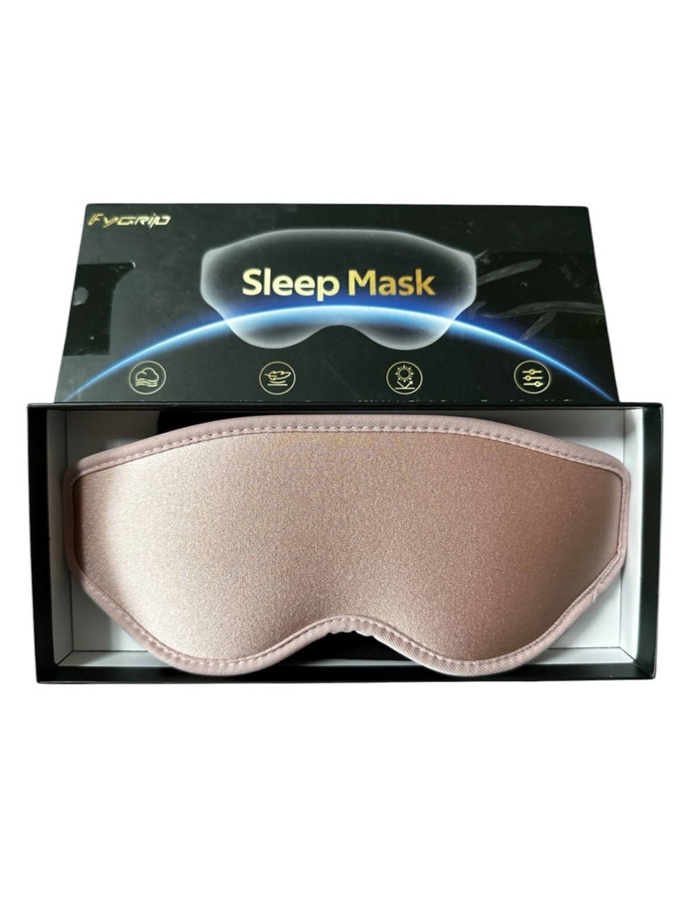 Fygrip 3DCooling Eye Mask Sleep Mask for Men & Women, 100% Pressure-Free & Light